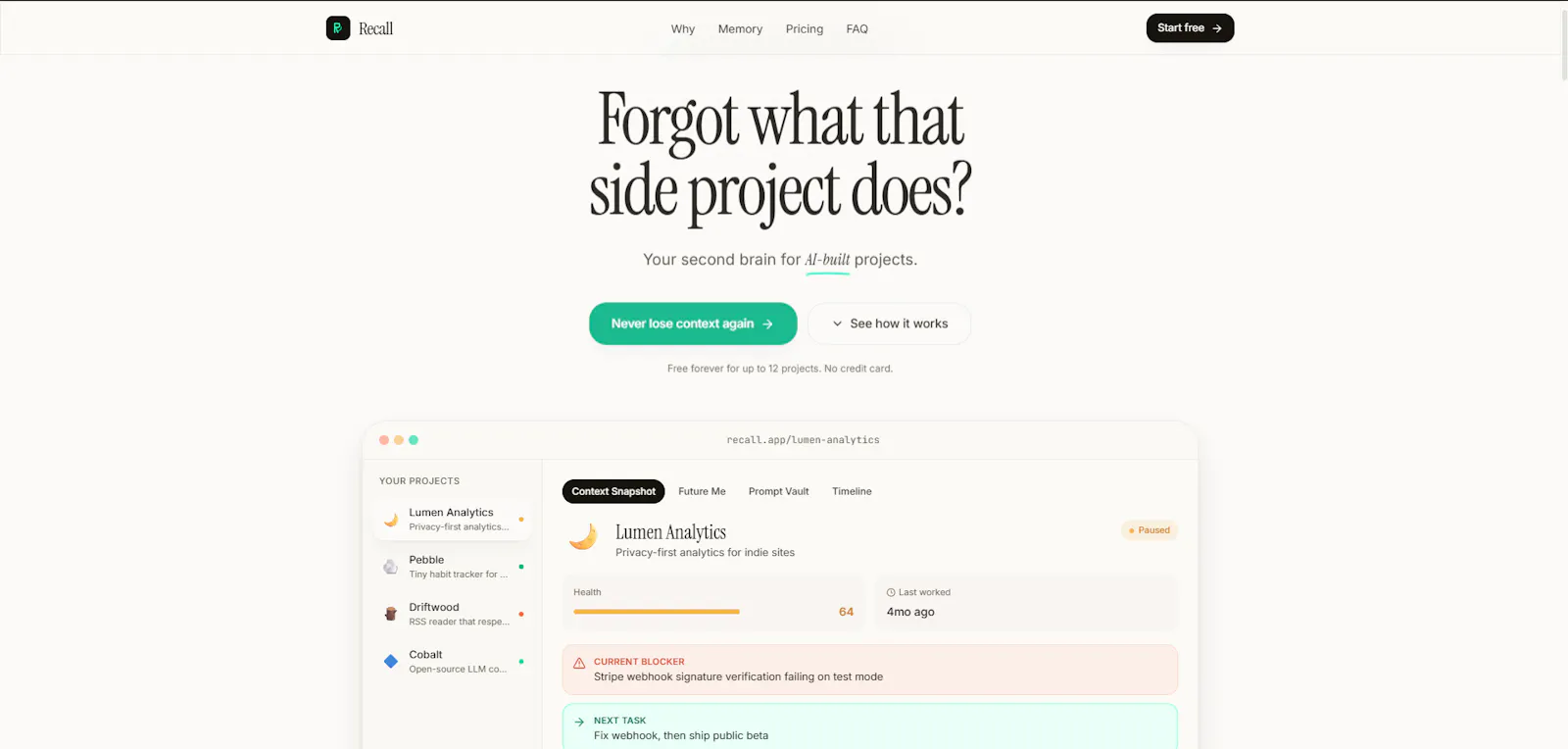 Recall screenshot 3