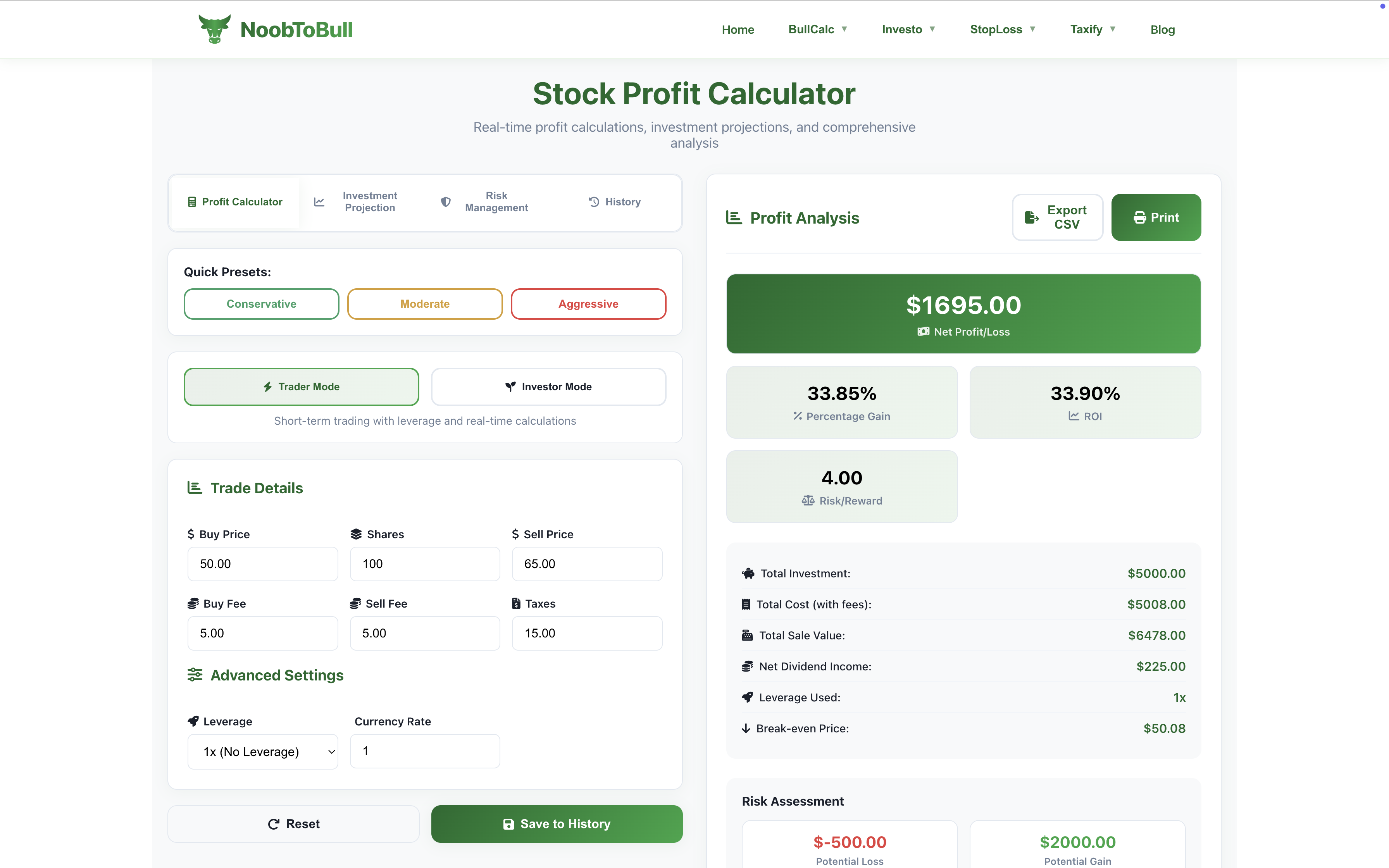 NoobToBull.com - Screenshot 5 preview