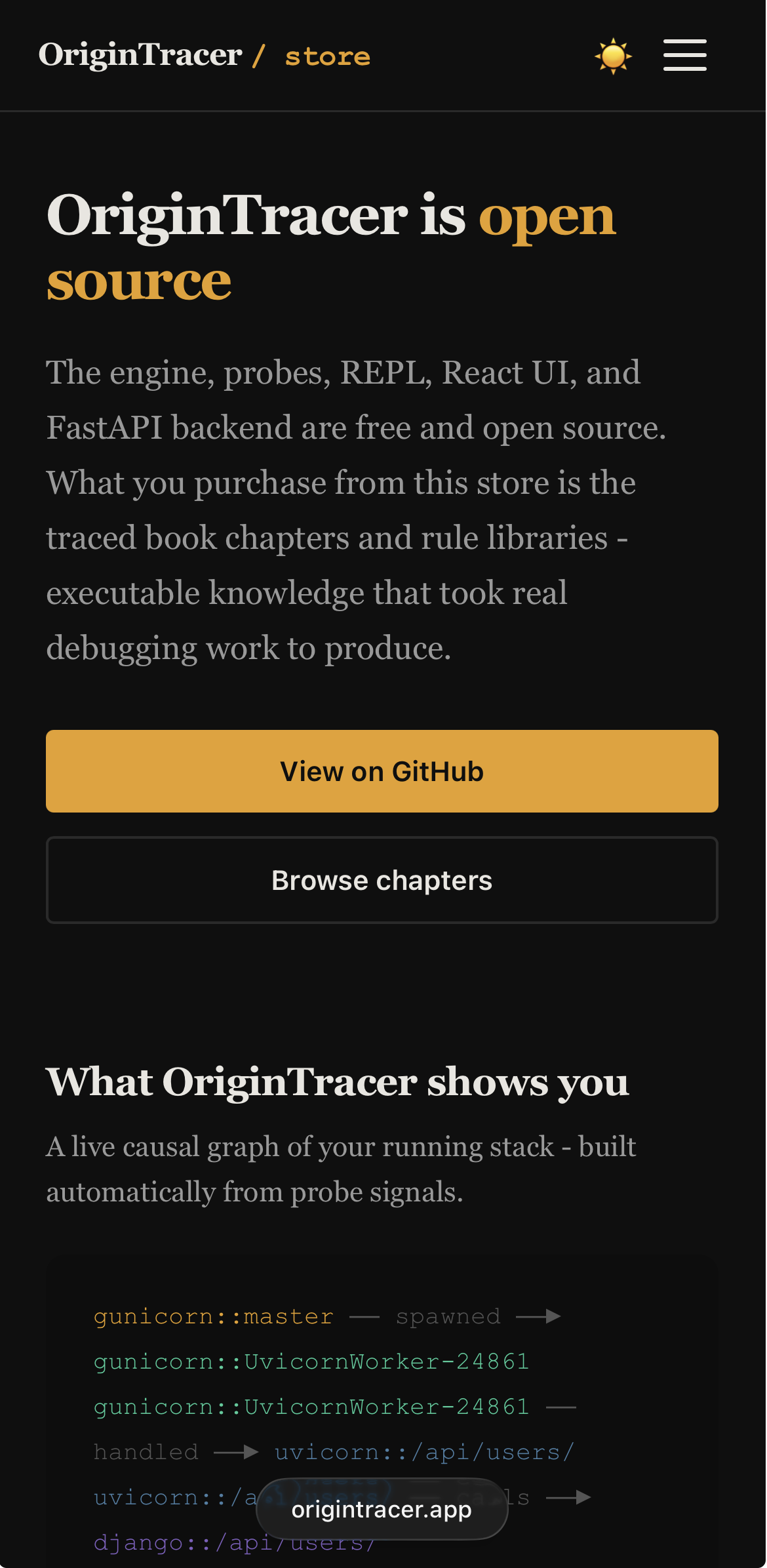 OriginTracer gallery image