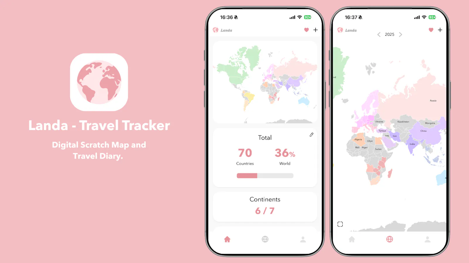 Landa – Travel Tracker screenshot 1