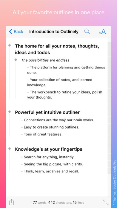 Outlinely for iPhone & iPad Image