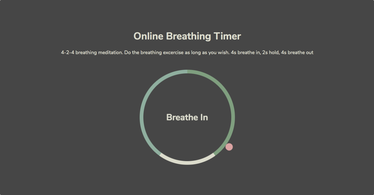 Online Breathing Timer - Breathe to become calm and regain focus