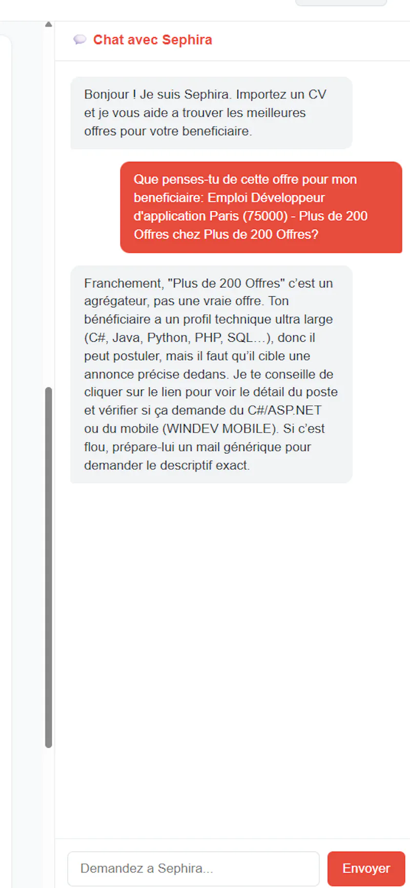CV Matcher par IA Company  screenshot 3