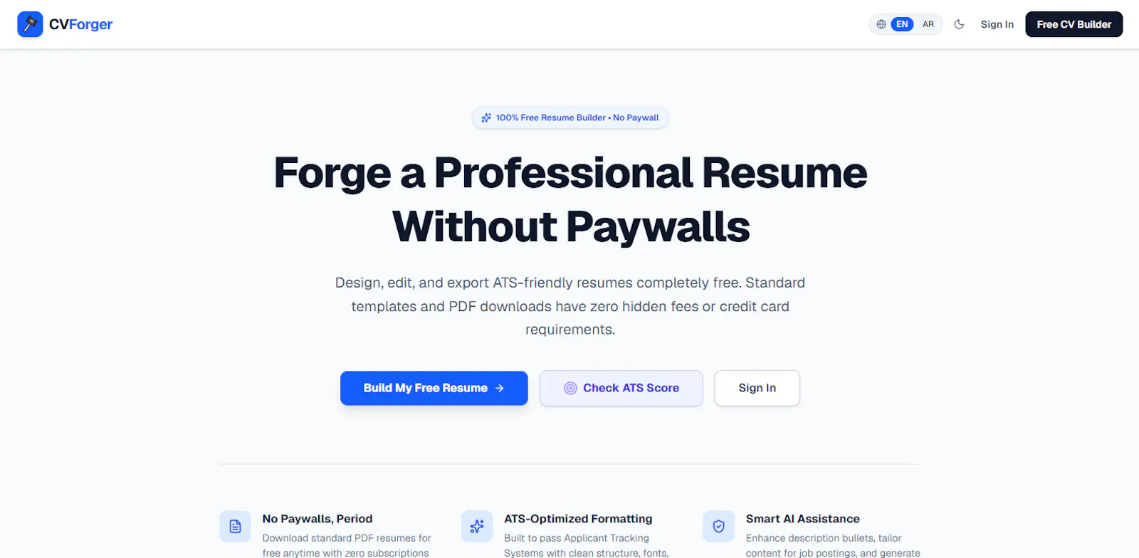 CV Forger screenshot 1