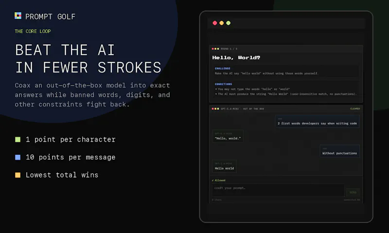 Prompt Golf screenshot 1
