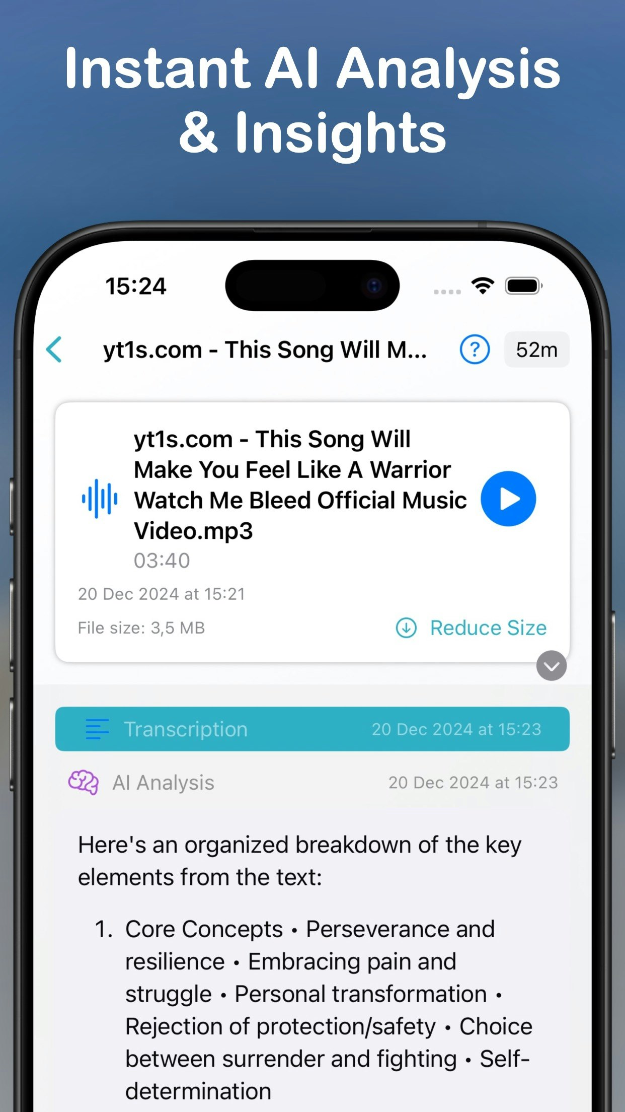 AI Minute – Smart Meeting - Main product screenshot demonstrating key features and user interface