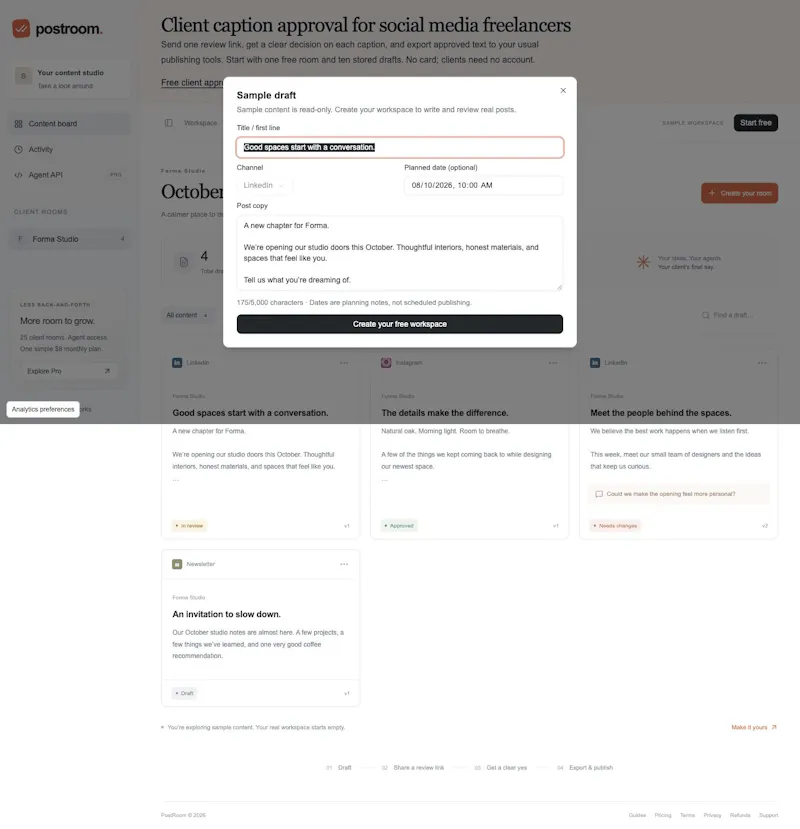 PostRoom screenshot 1