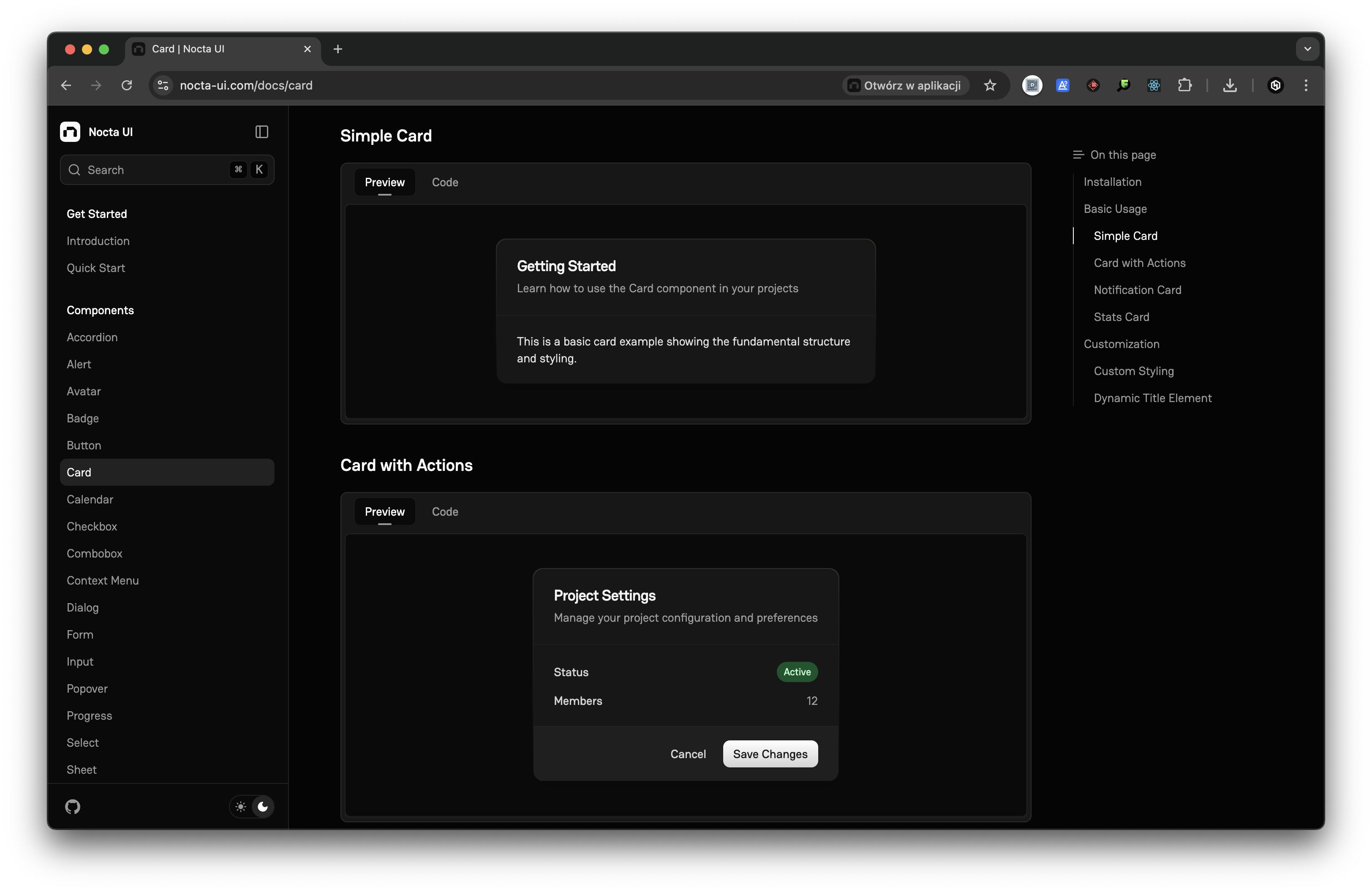 Nocta UI - Modern react component library media 3