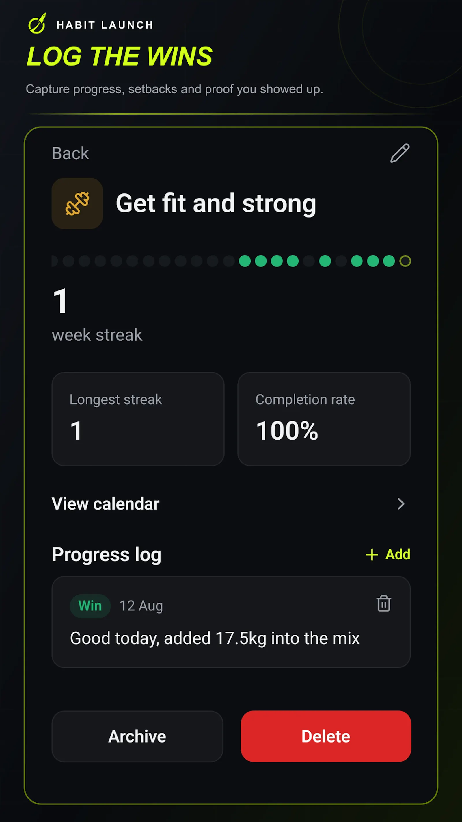 Habit Launch screenshot 4