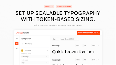 Orange Tokens: Plugin for Design Systems gallery image