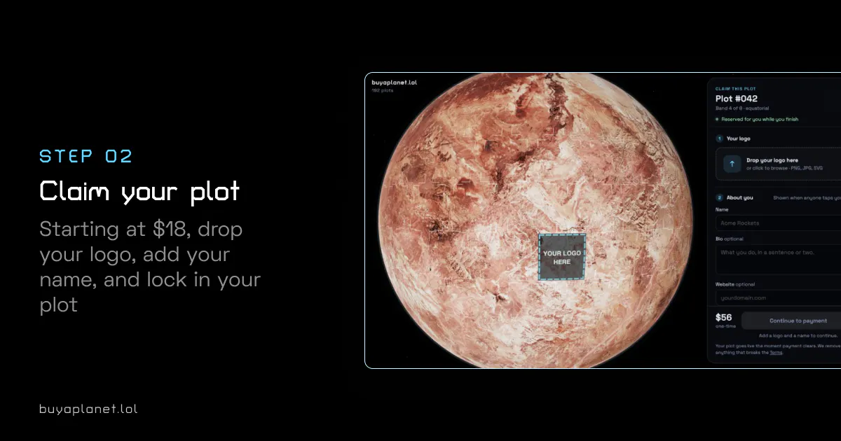 Buyaplanet.lol screenshot 3