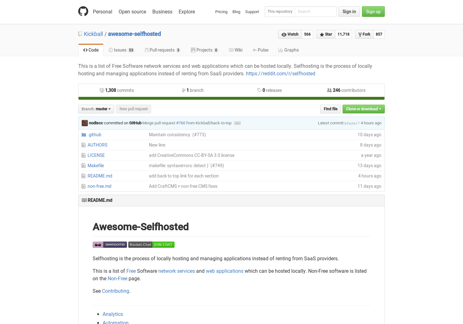 Awesome-selfhosted - Product Information, Latest Updates, And Reviews ...