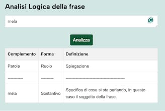 Analisi Logica Tool gallery image