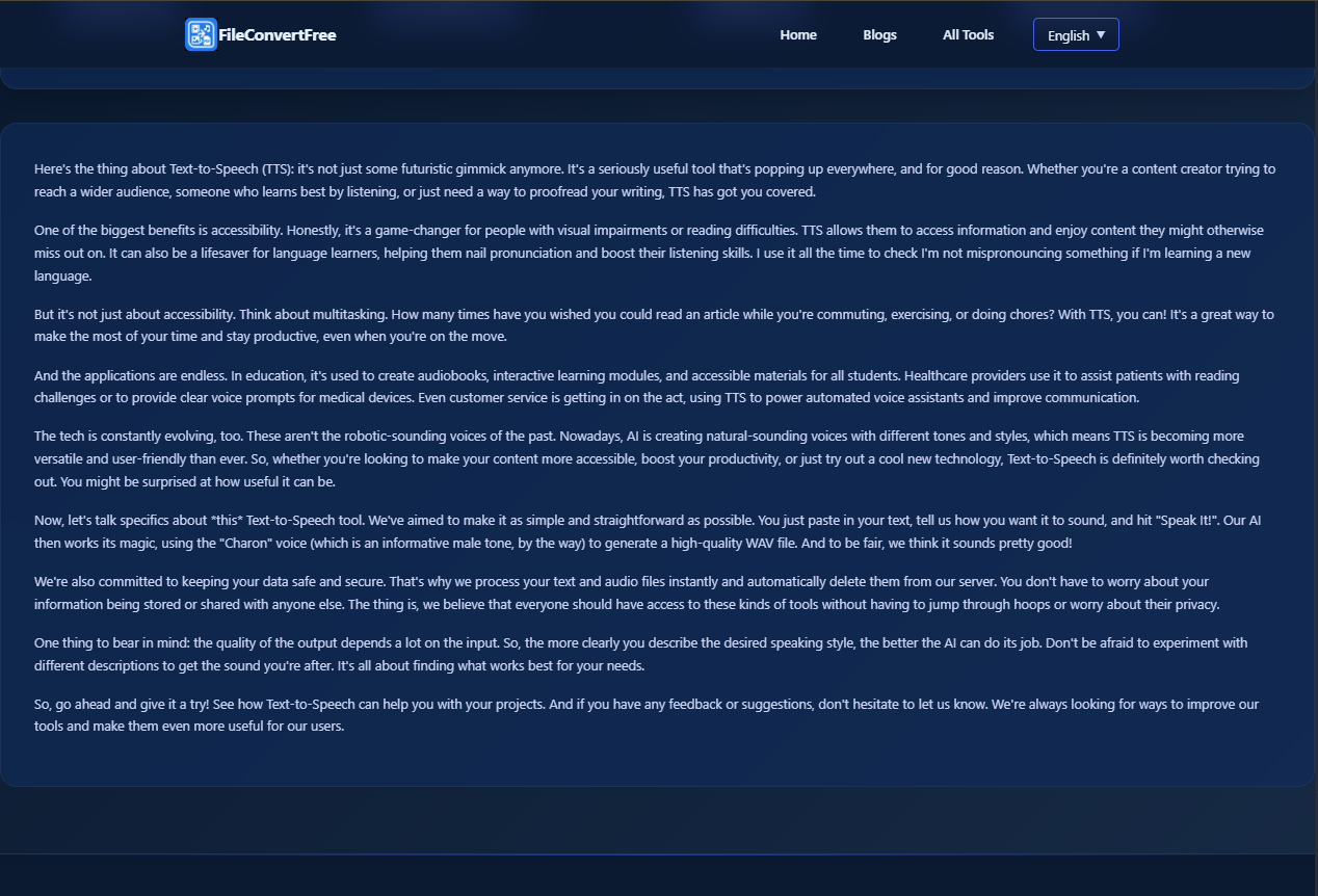 Text to Voice by FileConvertFree gallery image