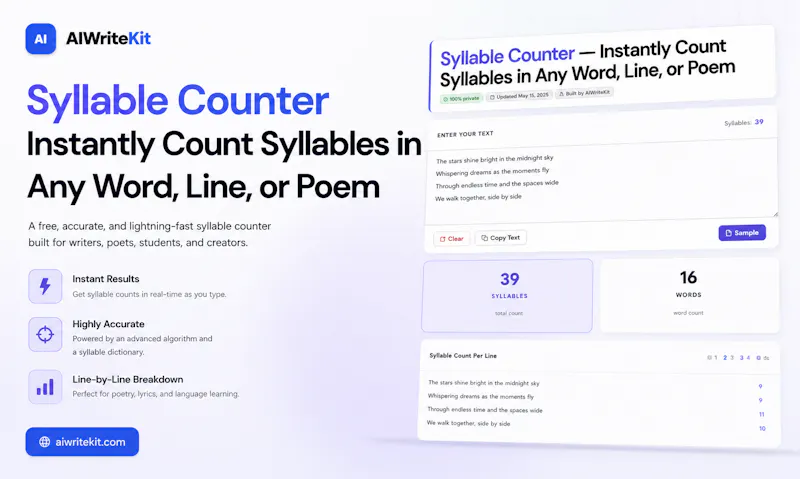 Instant Syllable Counter screenshot 2