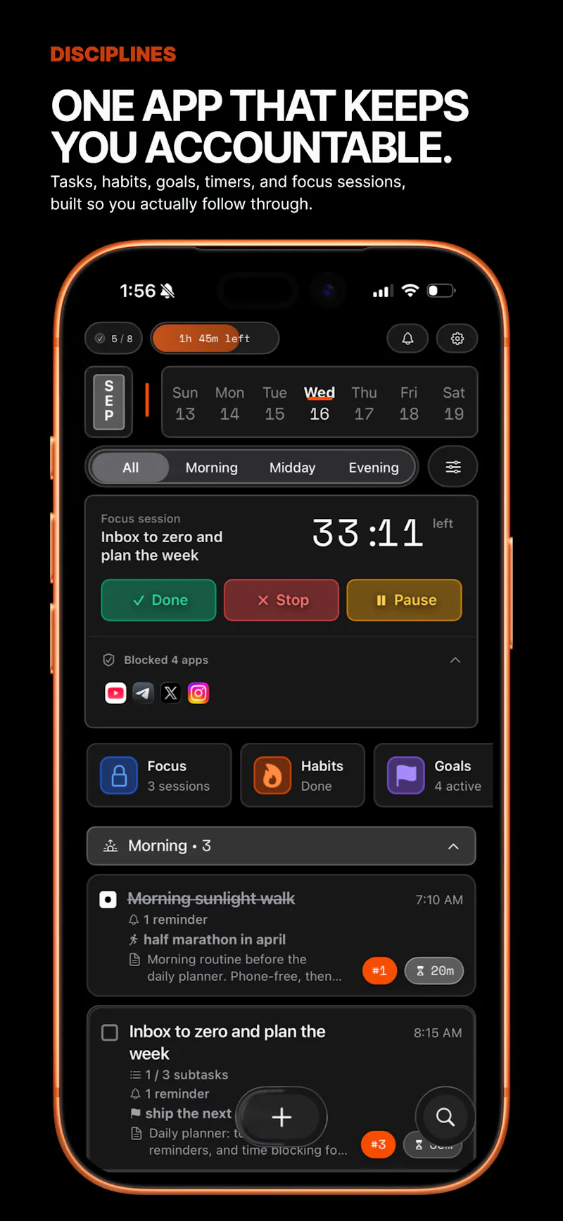 Disciplines: App Blocker screenshot 1