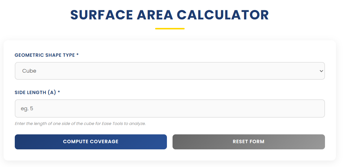 Surface Area Calculator | Ease Tools gallery image
