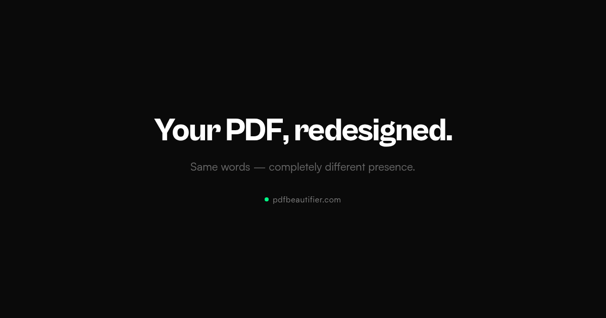 PDF Beautifier — Your PDF, redesigned. gallery image