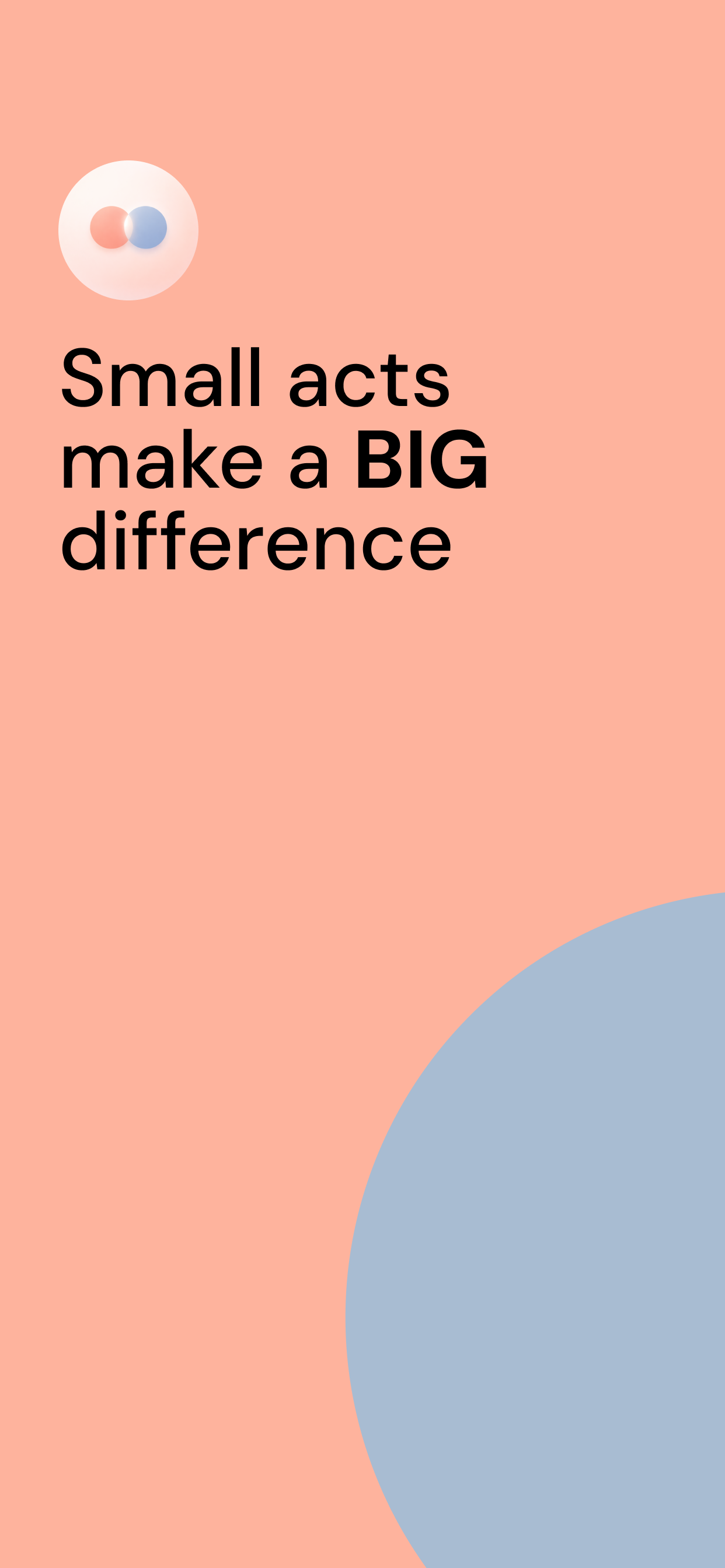 Small Acts - Main product screenshot demonstrating key features and user interface