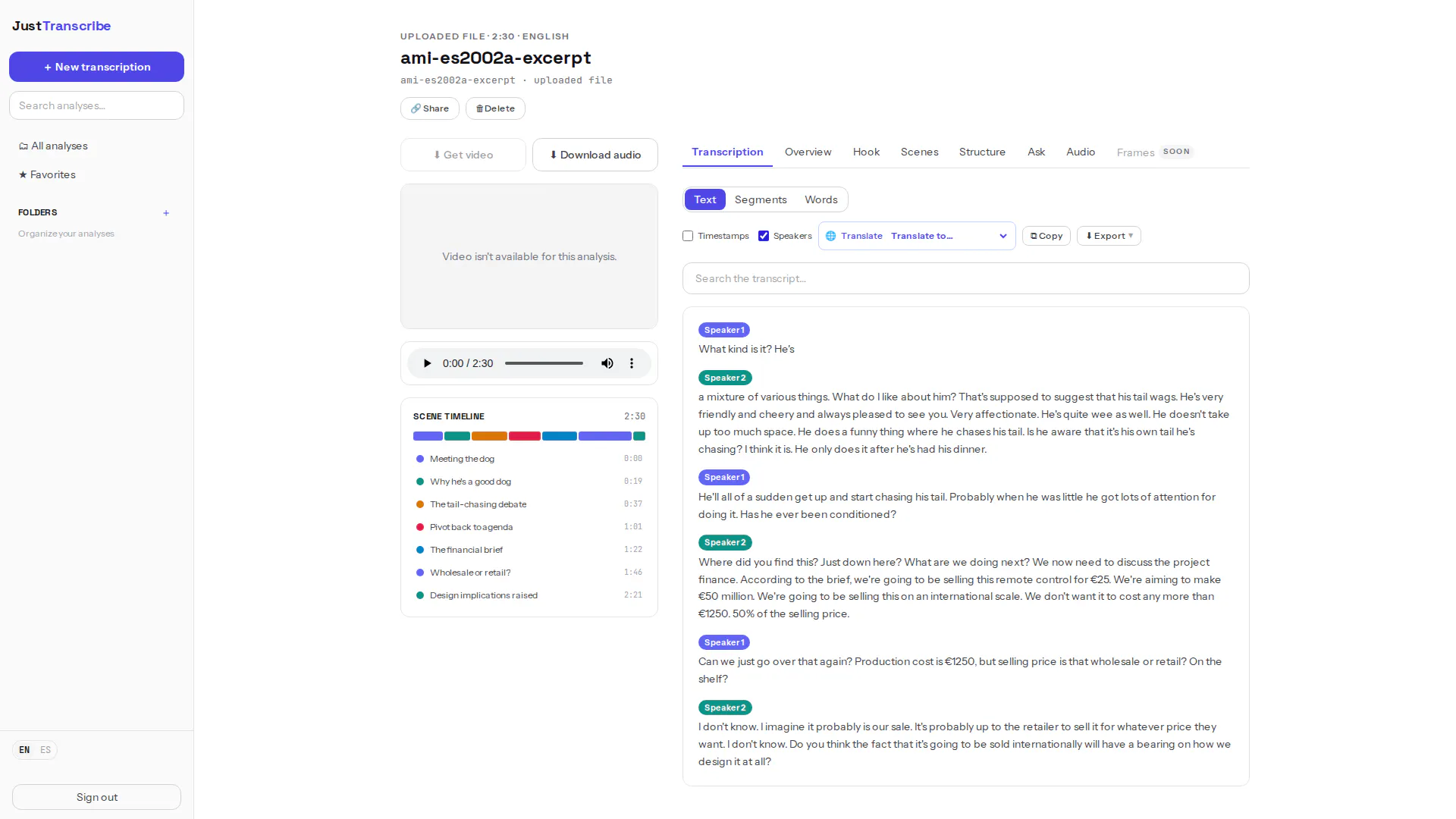 JustTranscribe gallery image