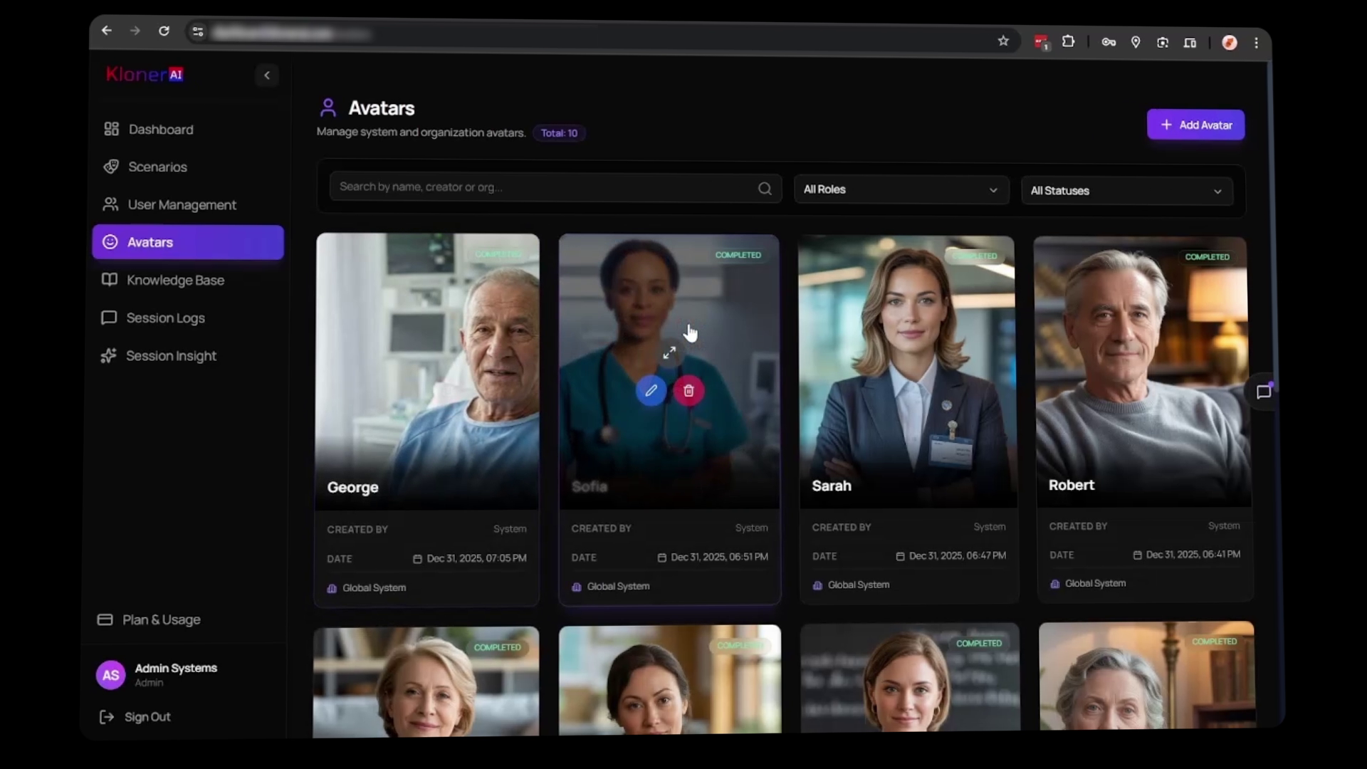 Kloner AI - Screenshot 2 showing product features and functionality
