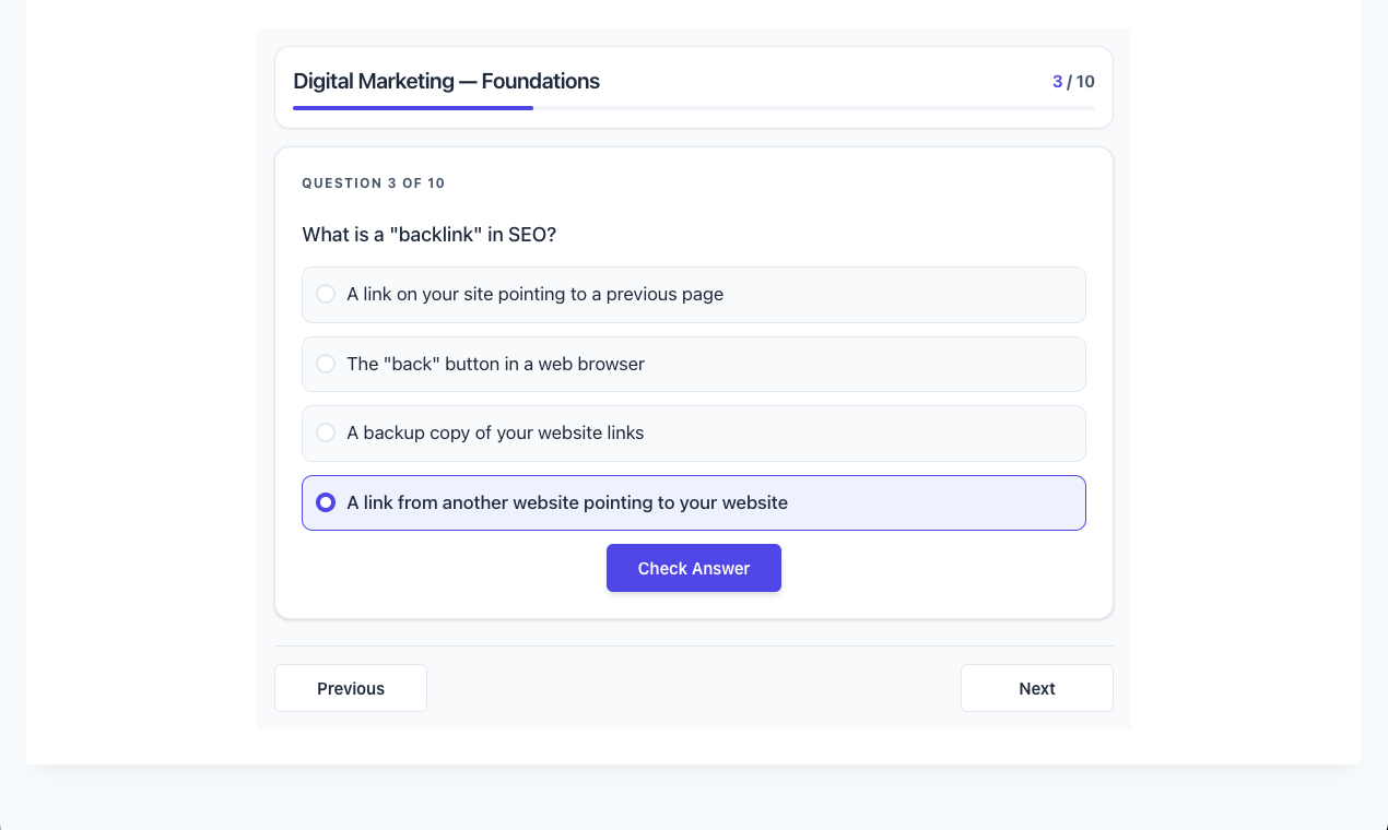 PressPrimer Quiz gallery image