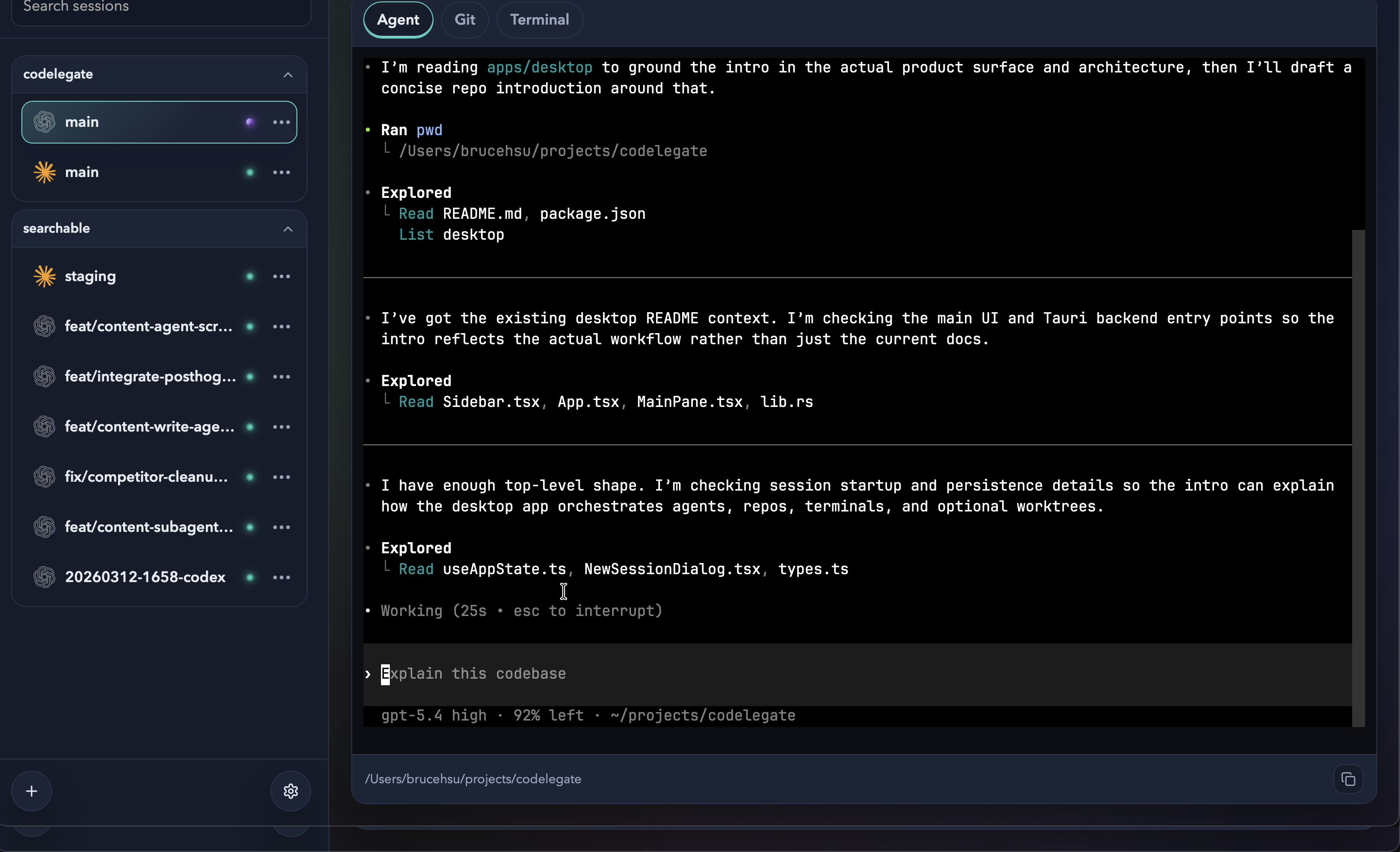 Codelegate - Main product screenshot demonstrating key features and user interface