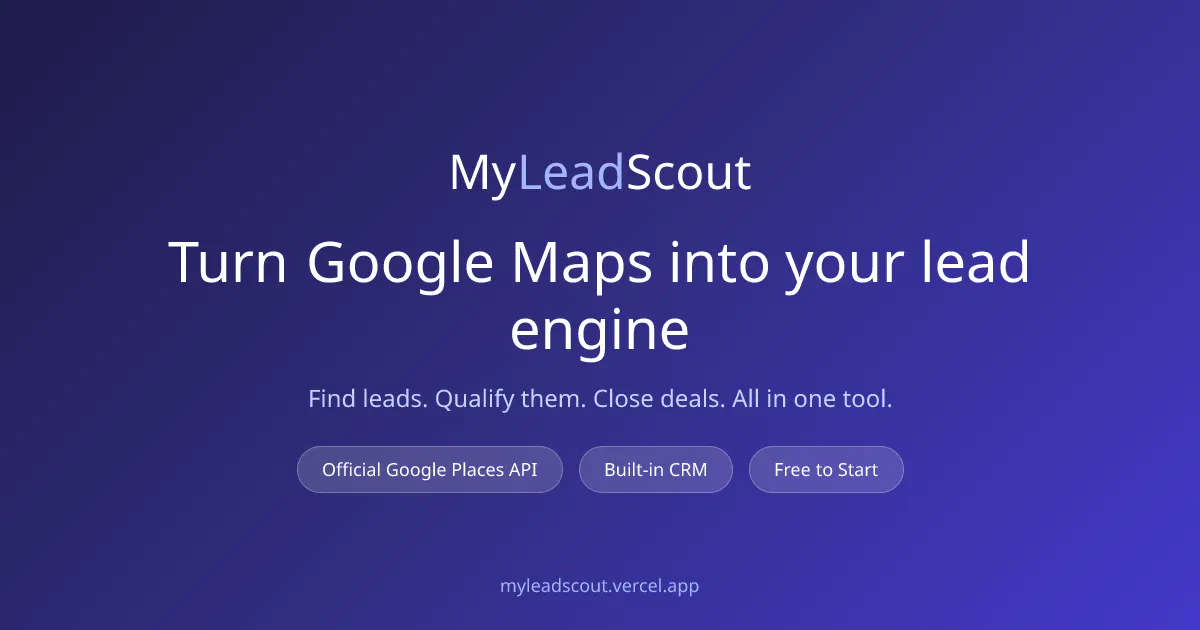 Banner del producto MyLeadScout
