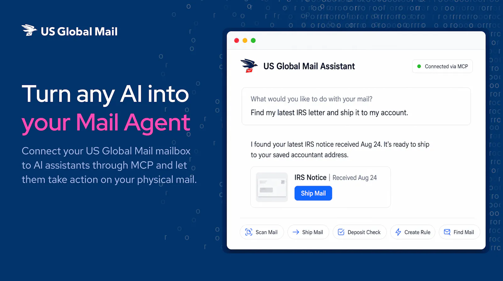 US Global Mail - MCP Server screenshot 3