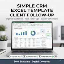 Simple CRM Excel Template gallery image