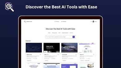 Página de inicio de Seekai.tools mostrando una elegante y fácil de usar plataforma de búsqueda de herramientas de IA.