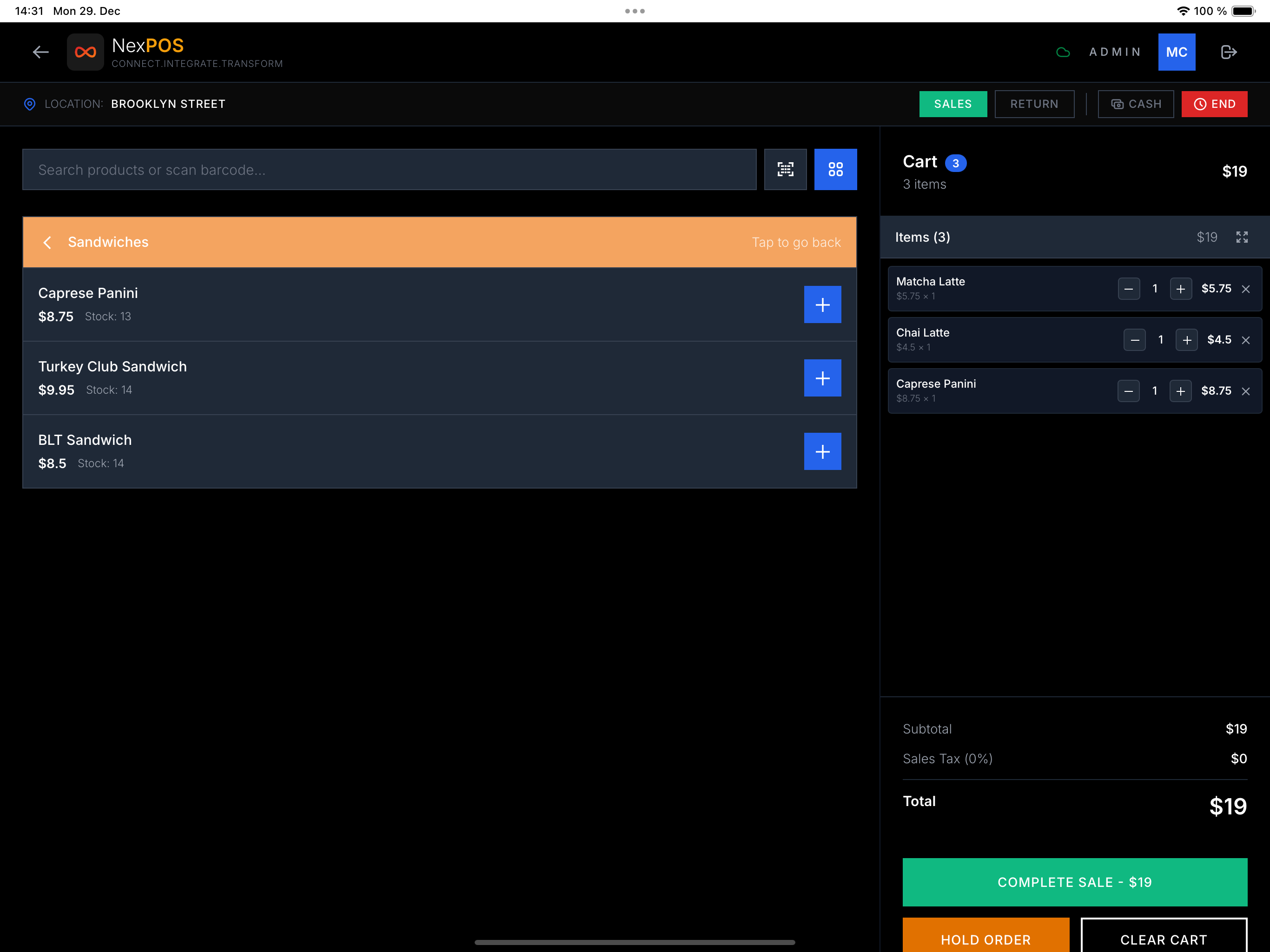 NexPOS gallery image