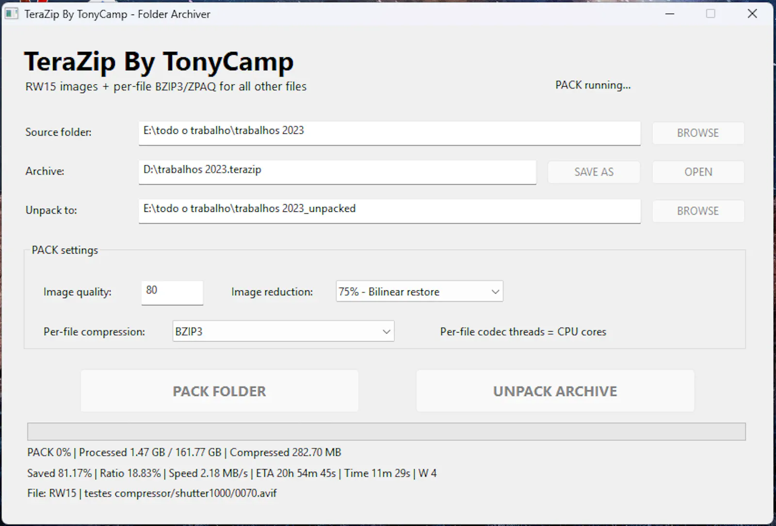 TERAZIP screenshot 1