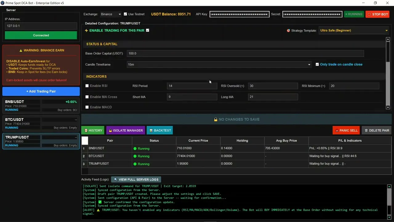 Prime Spot DCA Trading Bot gallery image