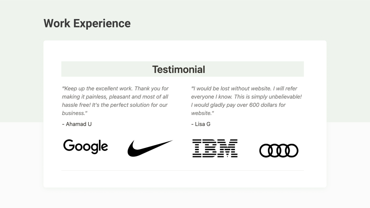 Notion Portfolio Template gallery image