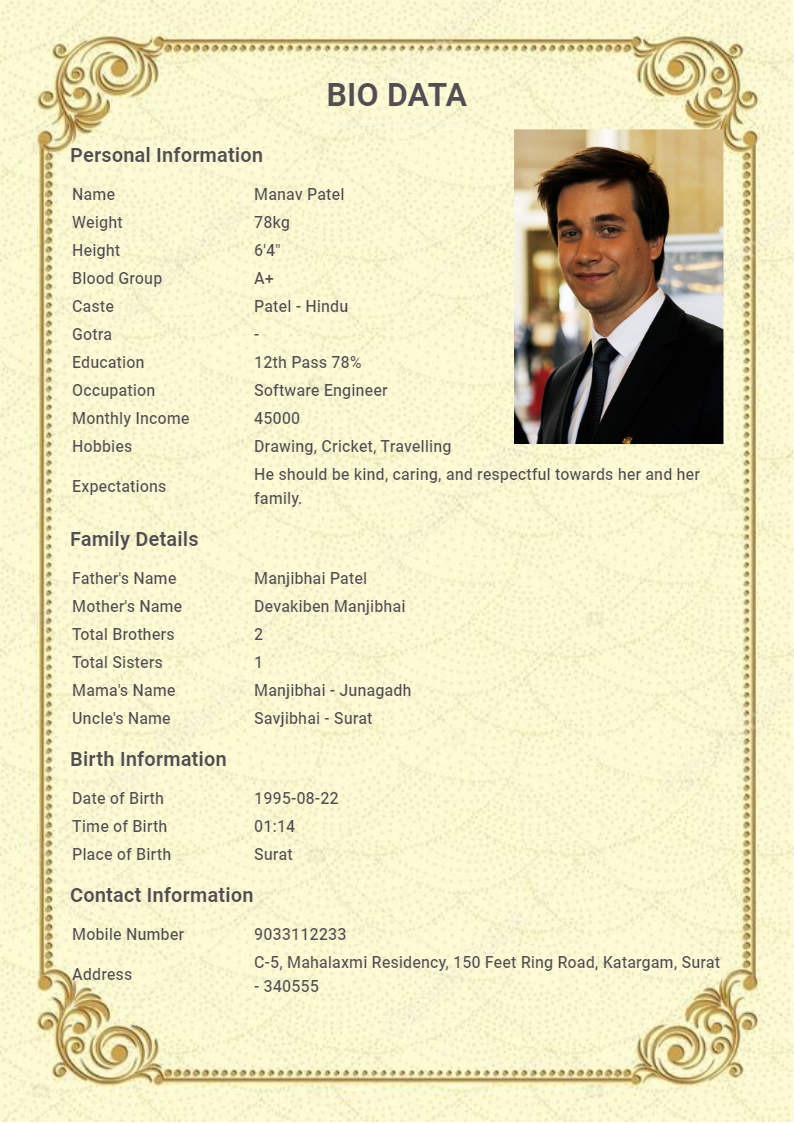 Fabricante de biodatas de casamento media 1