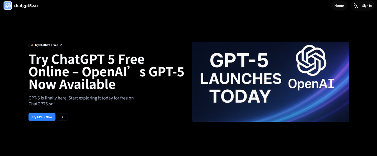 ChatGpt5. So : 무료 GPT -5 온라인 미디어 1