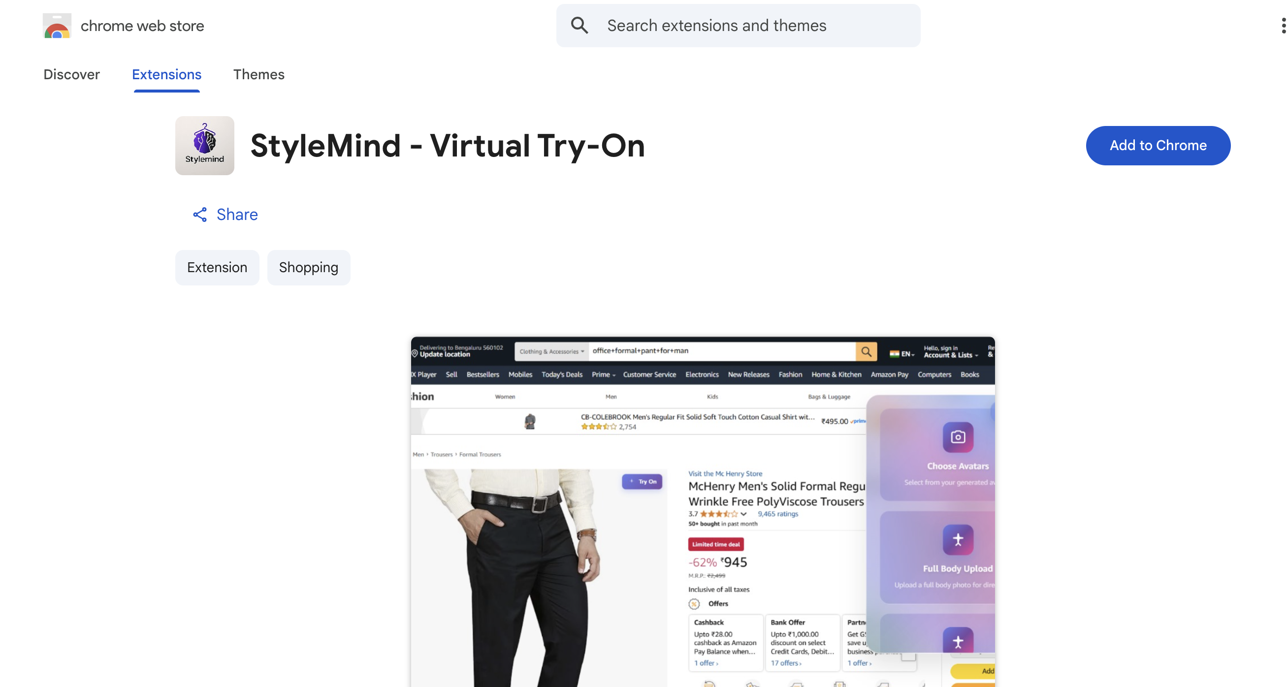 Amazon X StyleMind Instant Tryon  gallery image