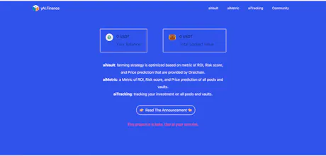 yAI.Finance The first oraichain usecase gallery image