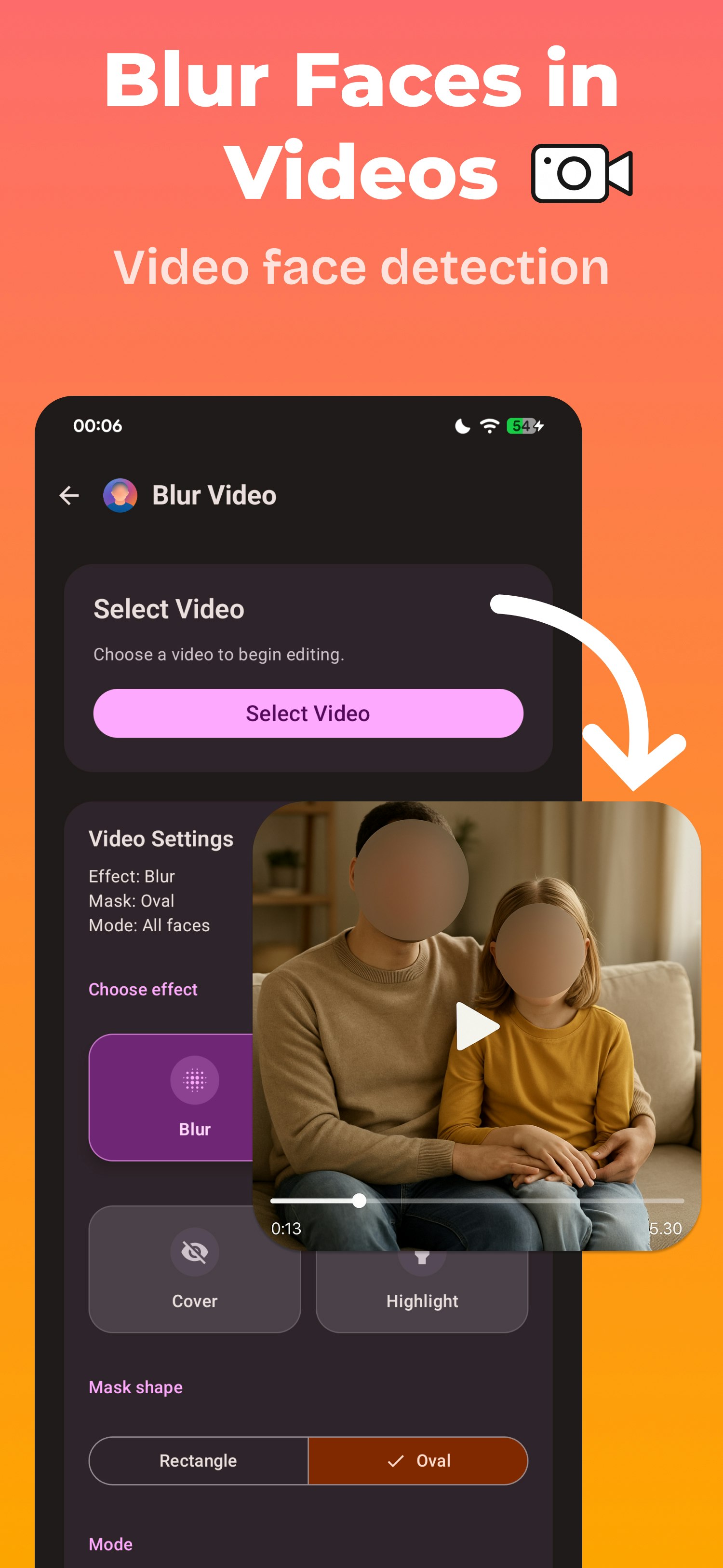Blur Face - photo & video - iOS, Android - Screenshot 4 preview