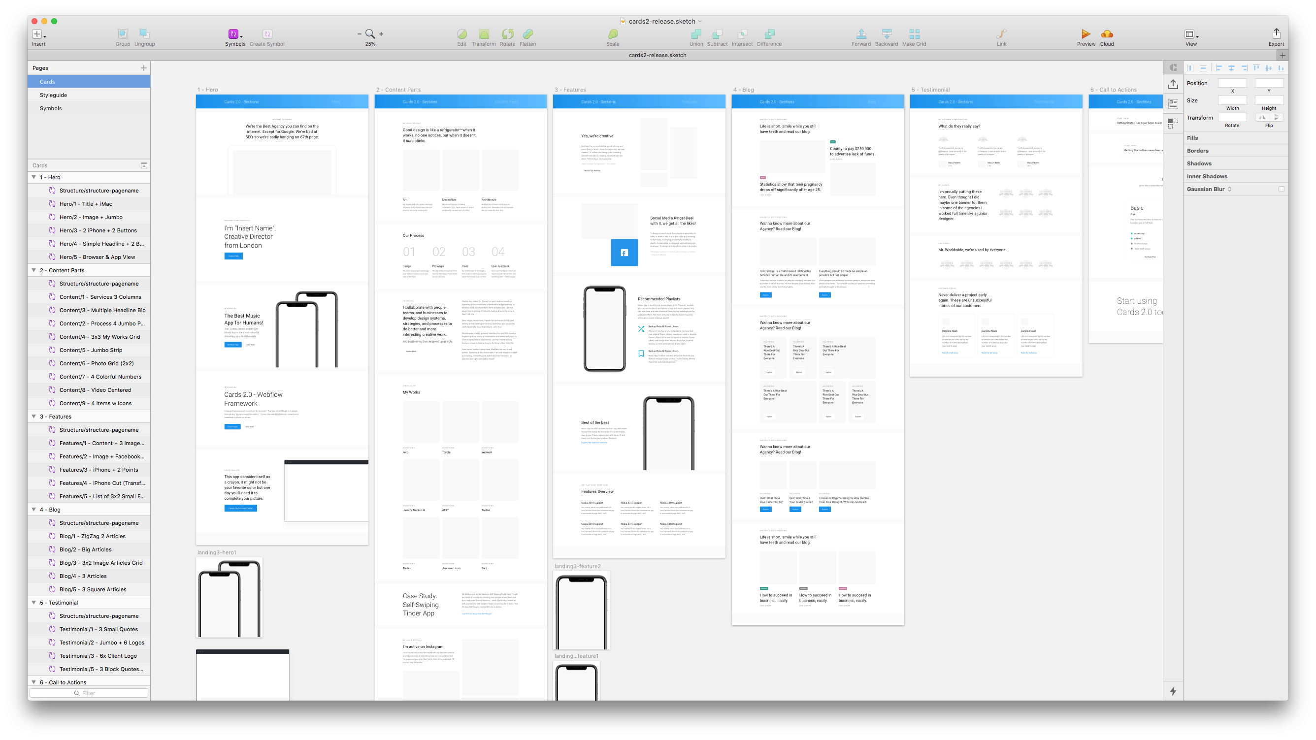 Cards 2.0 - Framework & UI Kit for Webflow gallery image