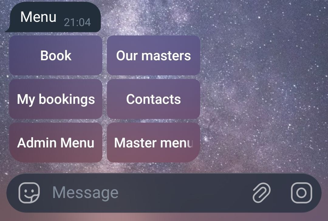 SalonBot — Telegram Booking System gallery image