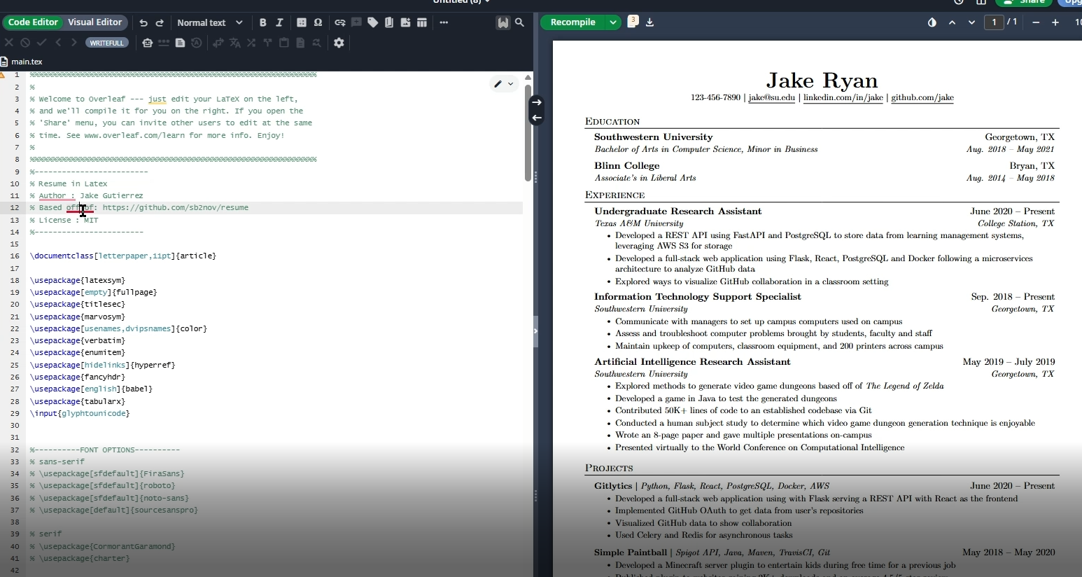 latexResumeTailor gallery image