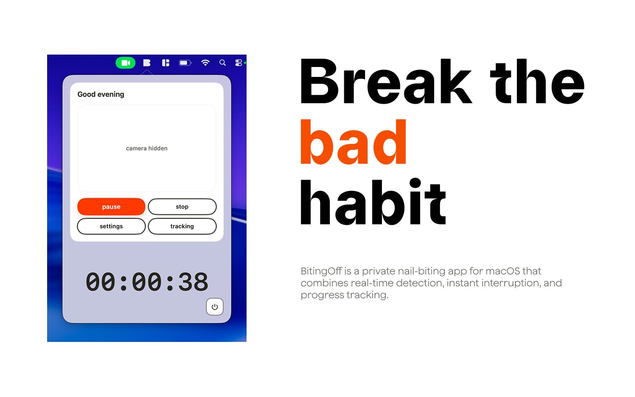 BitingOff - Main product screenshot demonstrating key features and user interface