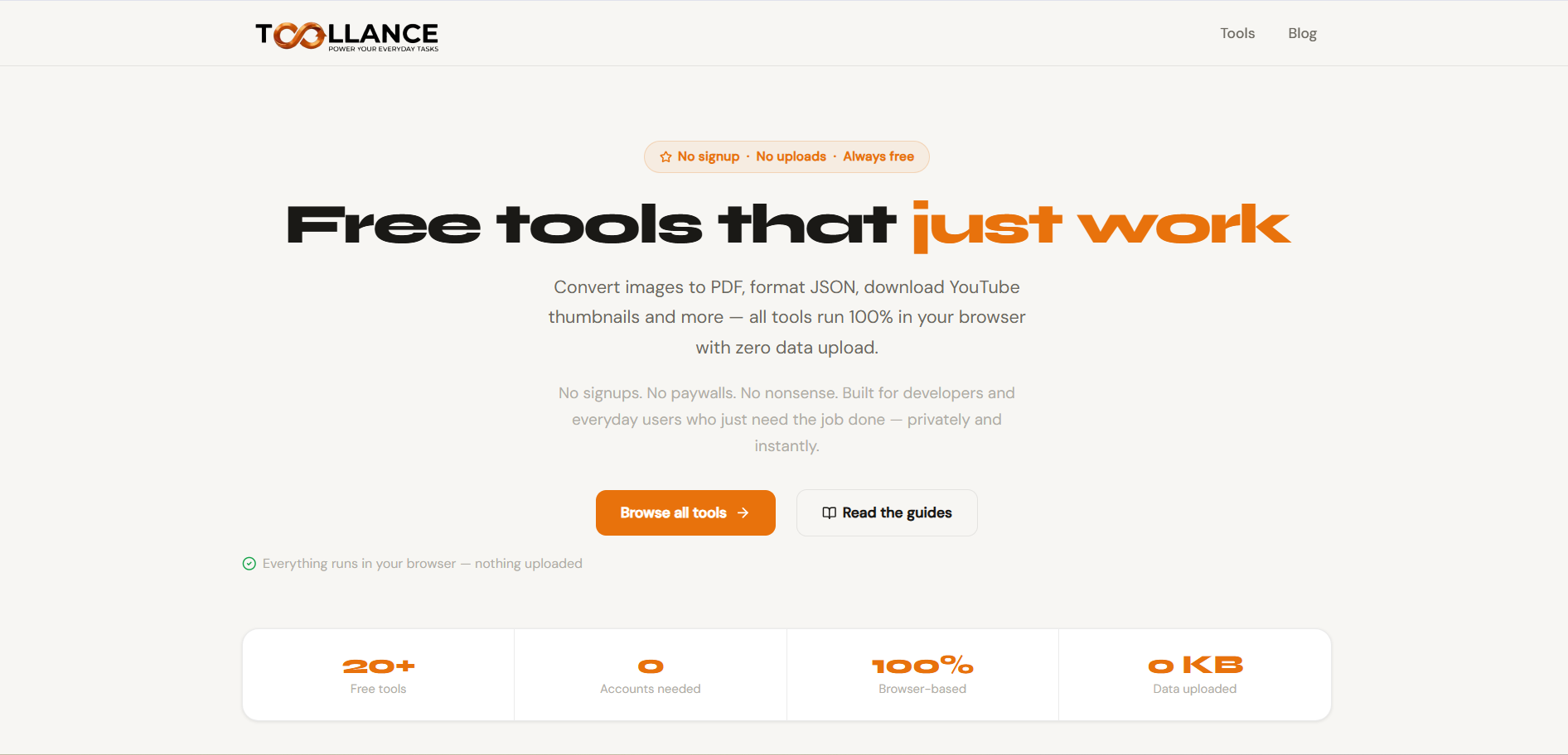 ToolLance — Zero Uploads gallery image