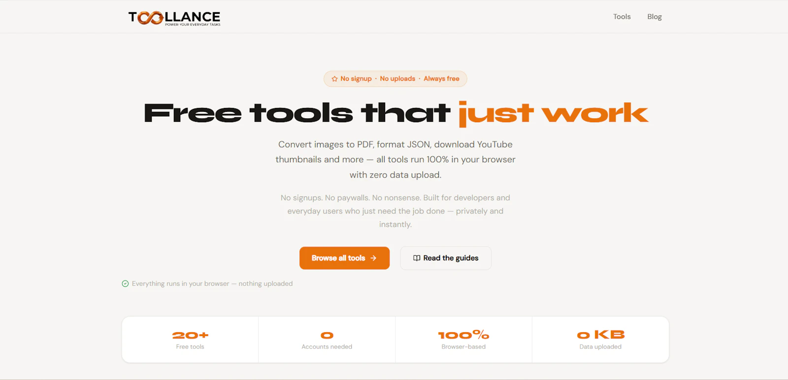 ToolLance — Zero Uploads screenshot 1