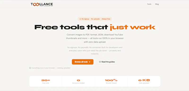 ToolLance — Zero Uploads screenshot 1