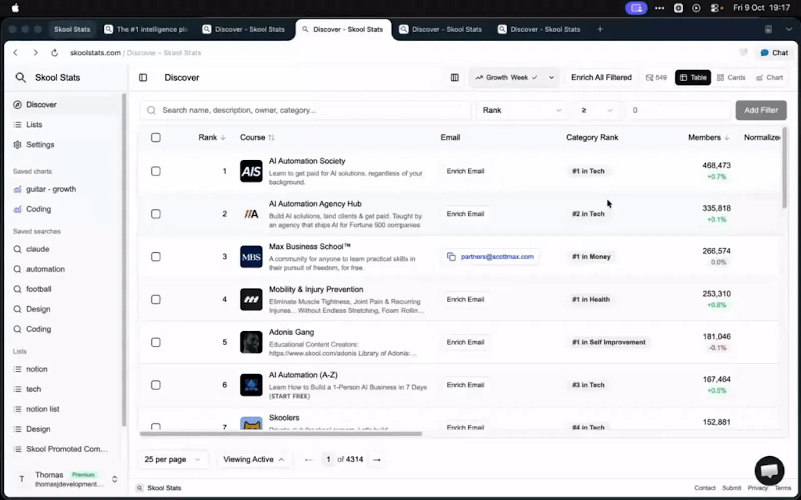 Skool Stats screenshot 1 (video preview)