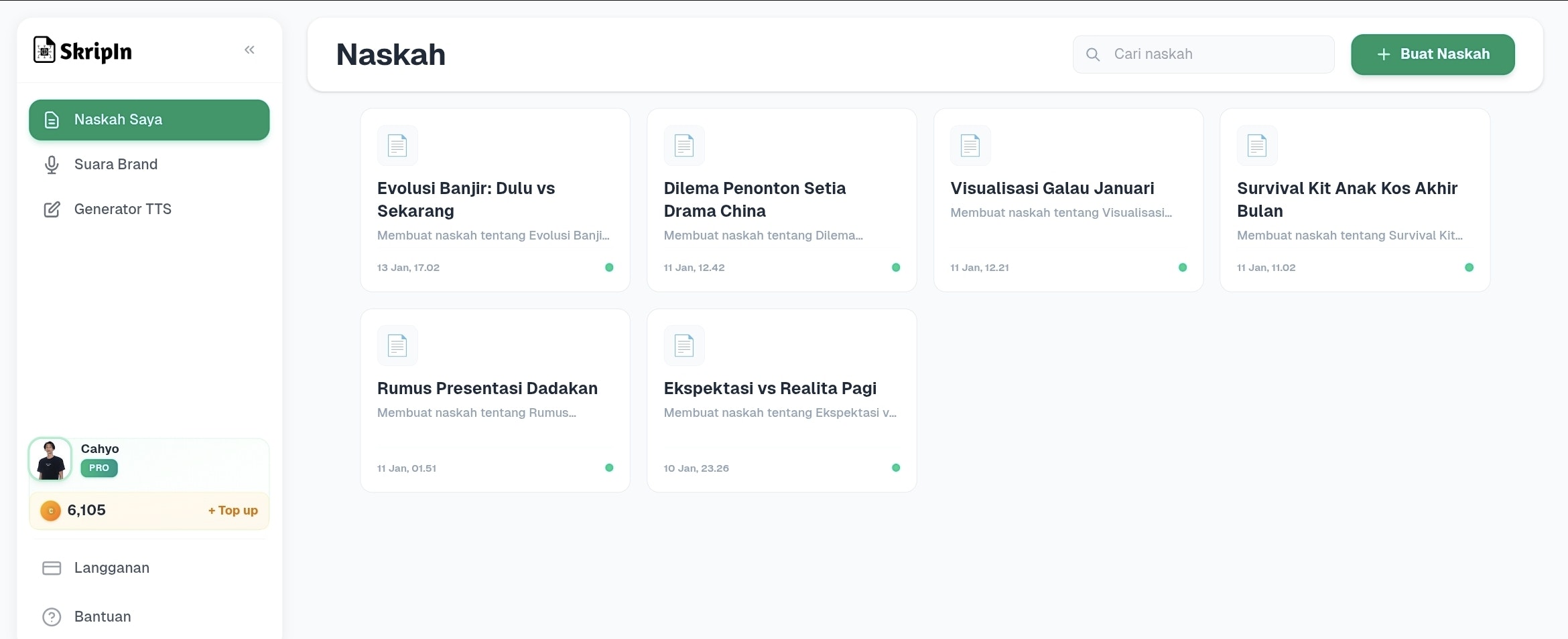 SkripIn - Screenshot 3 showing product features and functionality