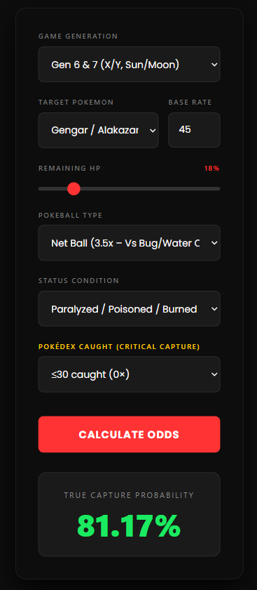 StatBall - Pokémon Catch Rate Calculator gallery image